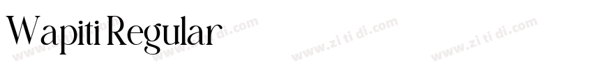 Wapiti Regular字体转换 Wapiti Regular字体转换